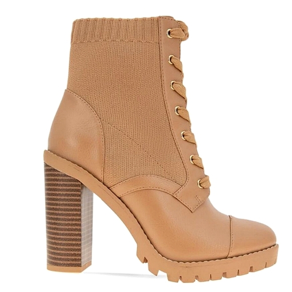 BCBGeneration Shoes - New w/Box BCBGeneration Pilas Lace-Up Side-Zip Lug Sole Block Heel Ankle Boots